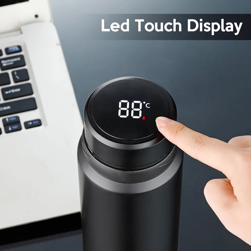 Stainless Steel Thermal Water Bottle – LED Temperature Display Thermos | Vacuum Insulated Tumbler for Hot & Cold Drinks
