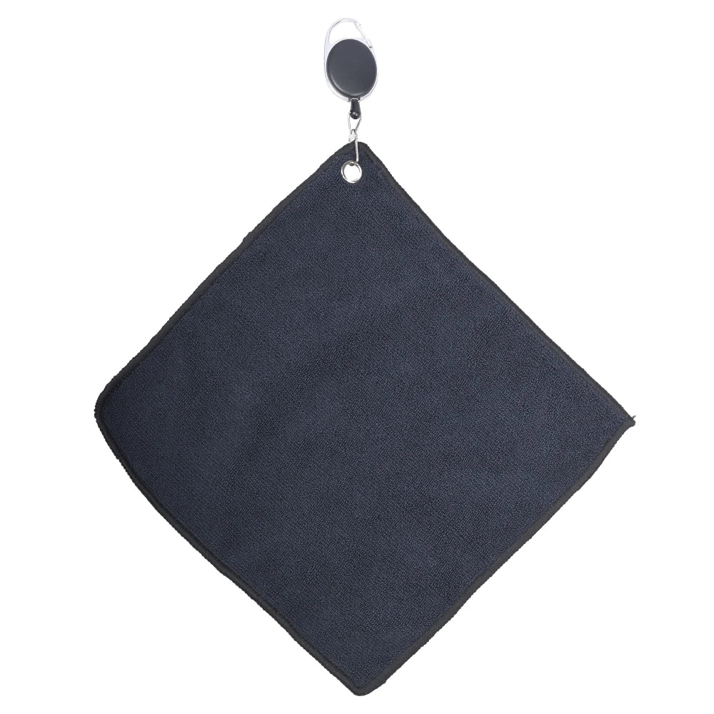 Oneside 25cm Golf Towel + Brush — Double-Sided Microfibre