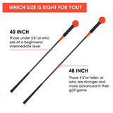 Oneside Golf Swing Training Rod — 40/48 Inch Practice Stick