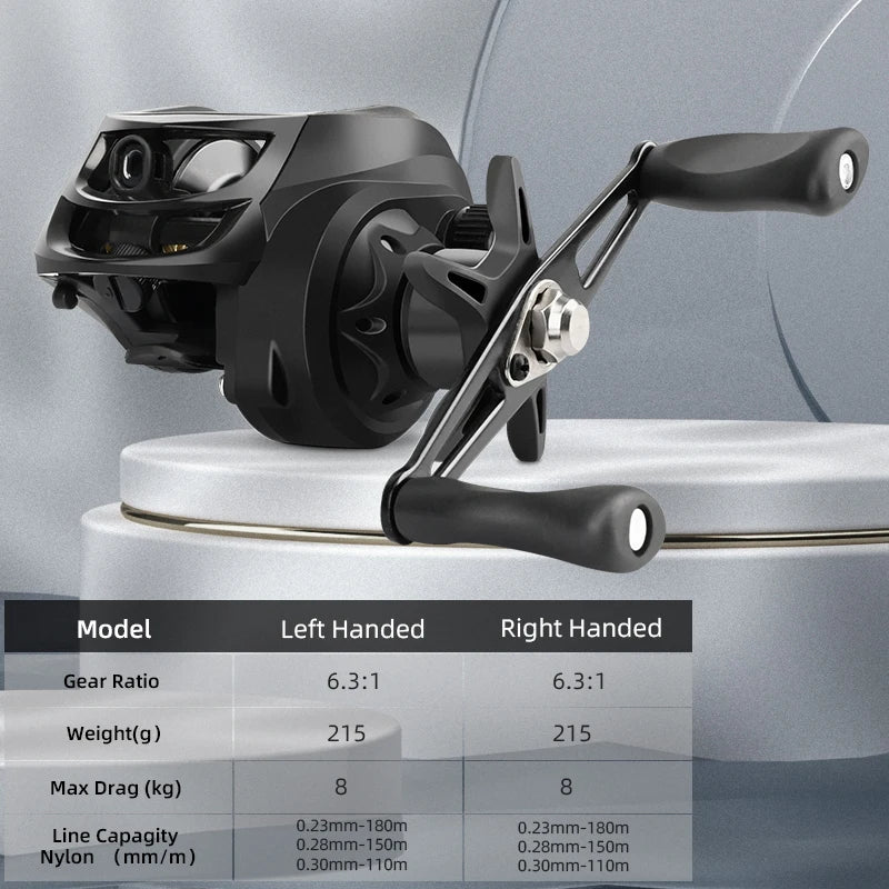 Oneside Baitcasting Fishing Reel — 8kg Max Drag, Ultra-Light